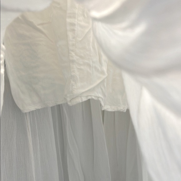 Forever 21 Off-White Tiered Ruffled Midi Dress Size Large - Picture 6 of 6